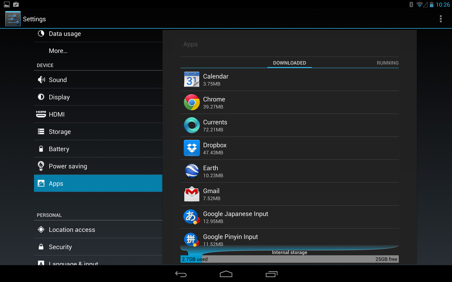 Android settings. Settings -> apps. MB apps что это.