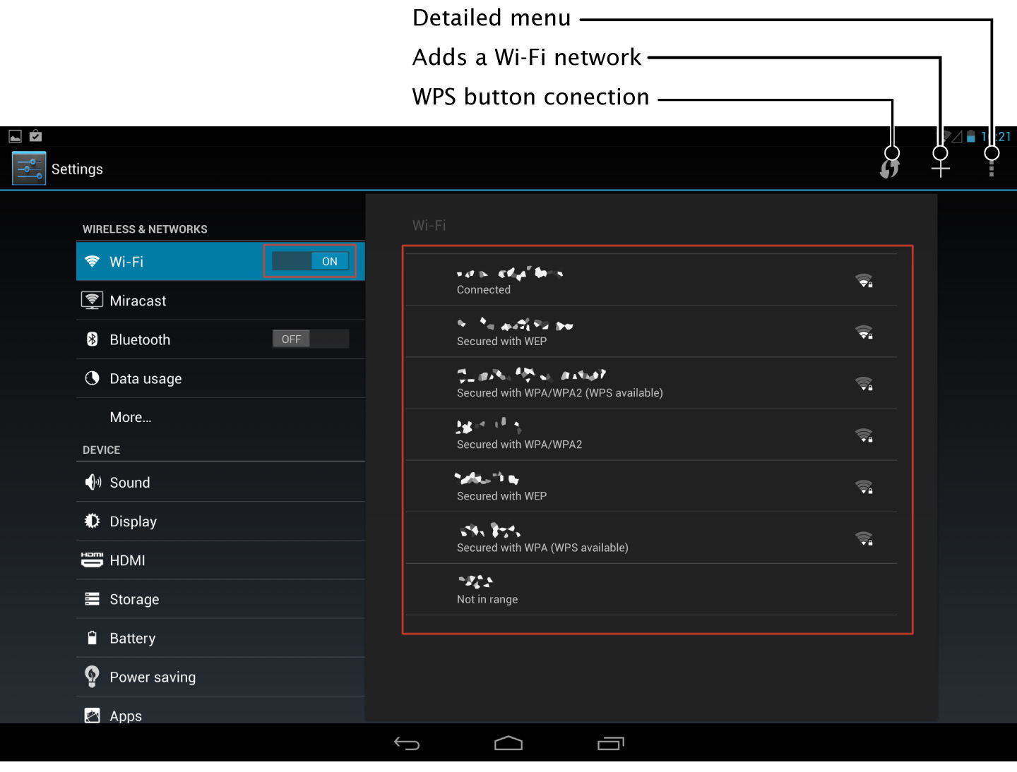 Wi-Fi] Settings | Android 4.2 Tablet KALOS | Quick Help Guide